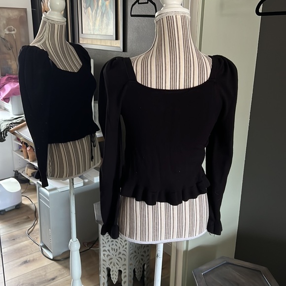 π₯1 hour sale. Zara, black crop sweater top, medium - Picture 5 of 5